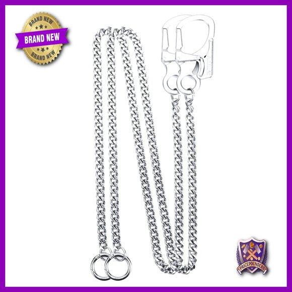 Heavy Duty Stainless Steel Biker Wallet Chain with Double Locking Clasp
